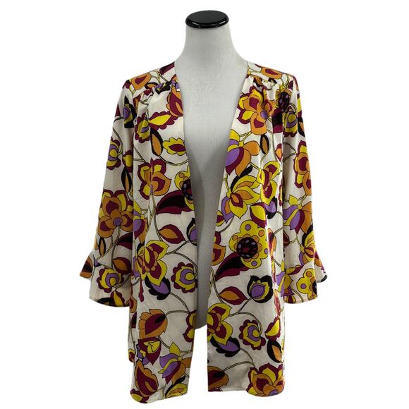 ModCloth Certainly Styled Floral Retro Cream Kimono - Picture 4 of 11